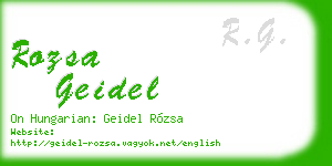rozsa geidel business card